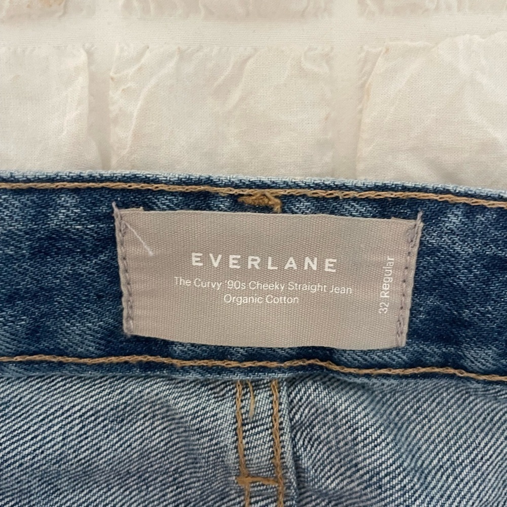 Everlane 90’s Curvy Cheeky Blue Straight Leg Women's Jeans - Picture 5 of 13